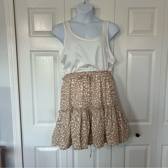 Relipop Women's Polka Dot Skater Skirt Elastic Waist and Drawstring XXL - Picture 2 of 12